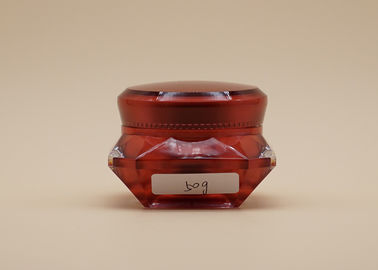 أحمر الماس الشكل الأواني مستحضرات التجميل الفارغة ABS البلاستيك كاب OEM ديسجين المتاحة