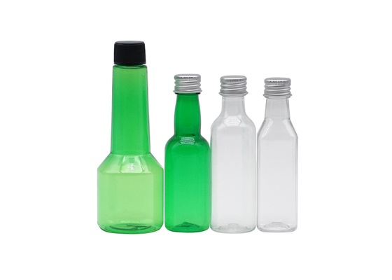زجاجة رش مستحضرات التجميل باللون الأخضر البلاستيكي 100 مل مقاس عنق طويل برغي بختم ساخن