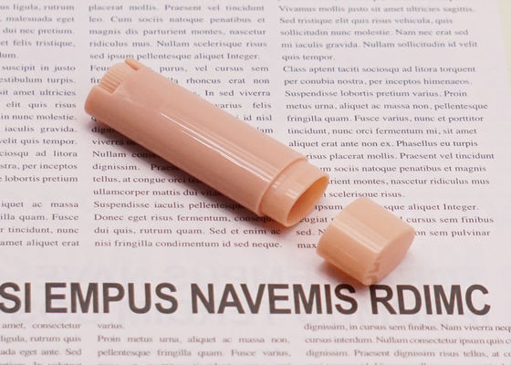 حاوية مزيل العرق فارغة الشكل بيضاوية الشكل 4.5 جرام بلسم شفاه بلاستيك برتقالي فاتح