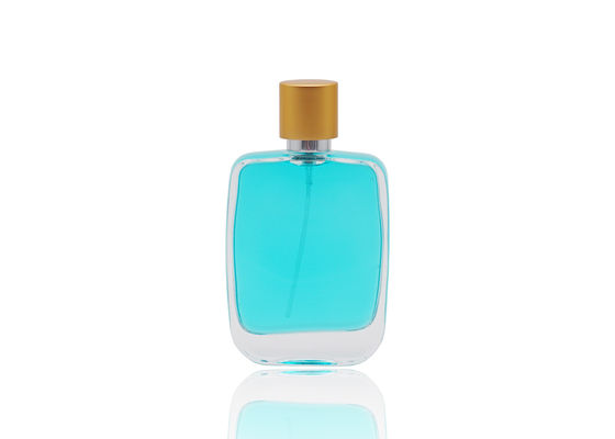 زجاجة عطر تجميلية الشكل مربعة الشكل بحجم 50 مل مع مضخة FEA15 Snap On