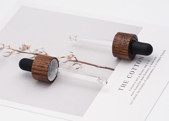 قطارة زجاجية ماصة مع أغطية قطارة من الخيزران بطول مختلف للزجاجات